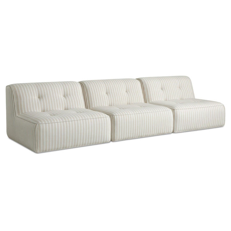 Sunseeker - 3 Piece Outdoor Sofa - Brown Stripe