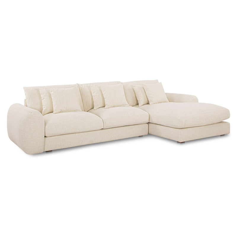 Berga - Sectional Right Stationary Sofa - White