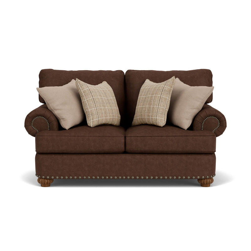 Patterson - Fabric Loveseat, Nailhead Trim