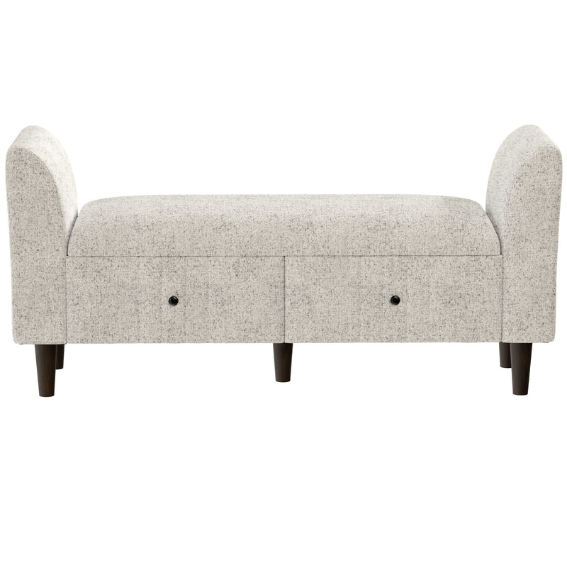 Emily - Storage Ottoman - Sesame