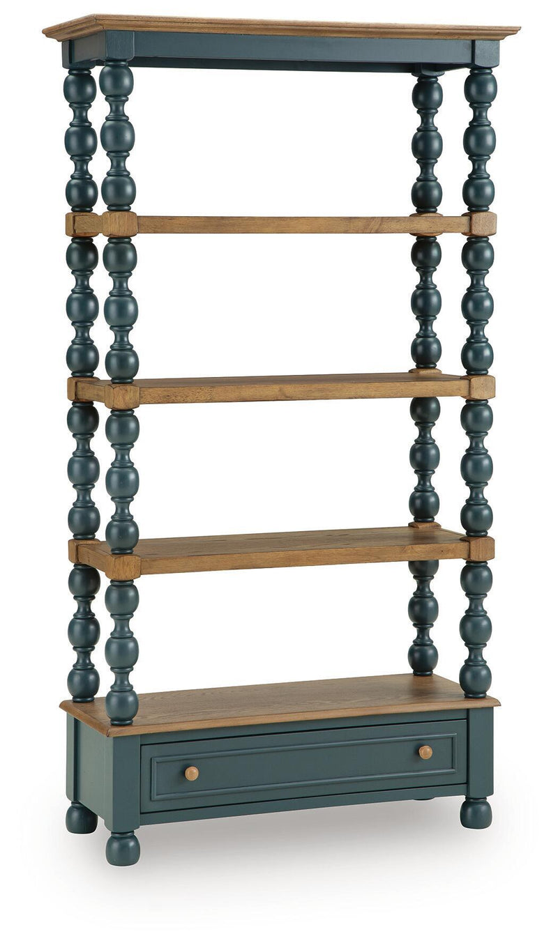 Finnworth - Bookcase - Blue / Brown