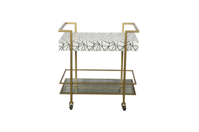 Bottoms Up - Bar Cart - Ivory Bone