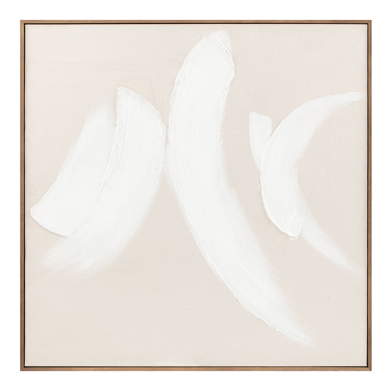 Chorus - Framed Canvas Painting - Beige