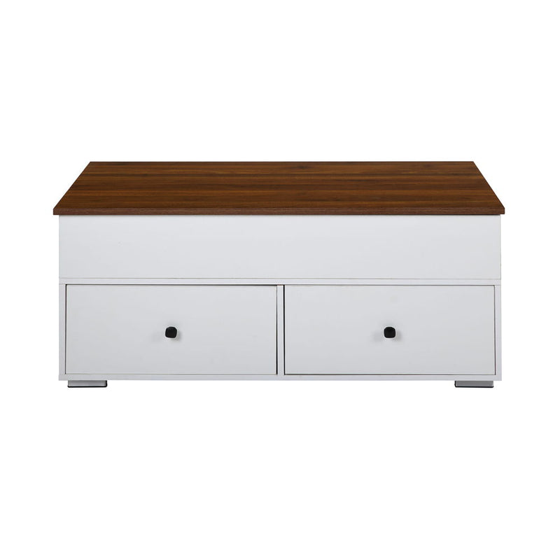 Raeden - Coffee Table With Lift Top - White & Walnut