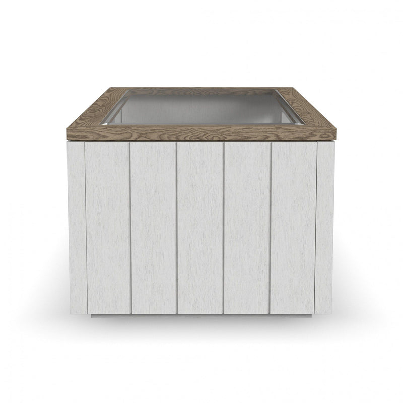 Melody - Rectangular Coffee Table With Casters - White