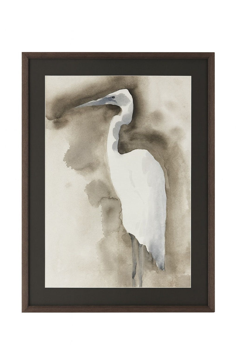 Looking On II Framed Print - Gray / White