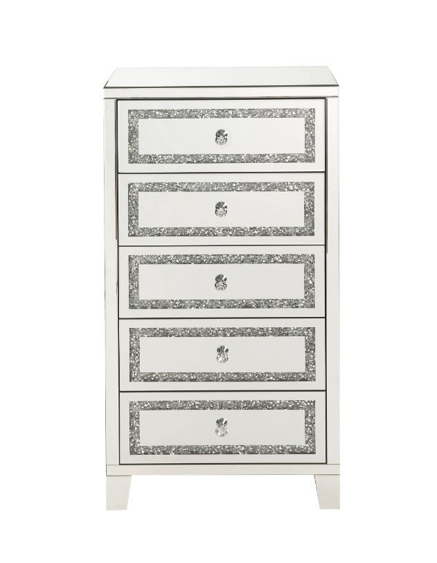 Noralie - Cabinet - Mirrored, Faux Diamonds