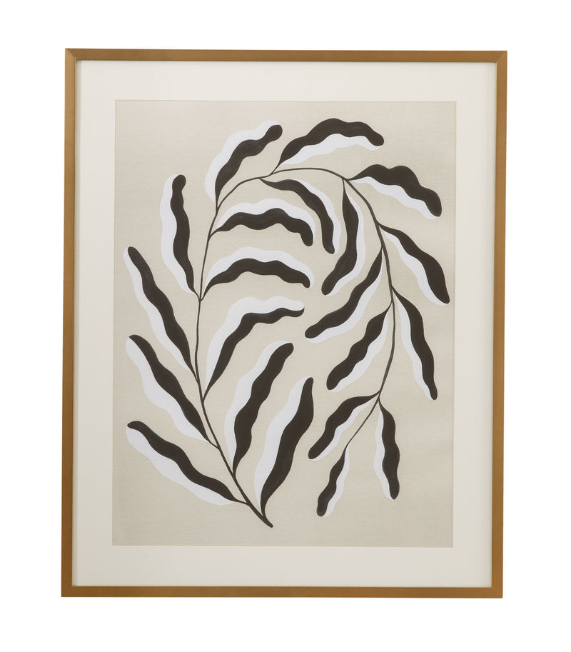 Emerging Weeds I Framed Print - Gray
