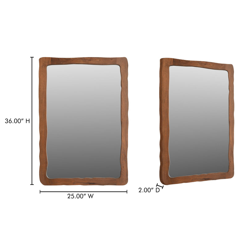 Ellis - Small Mirror - Brown
