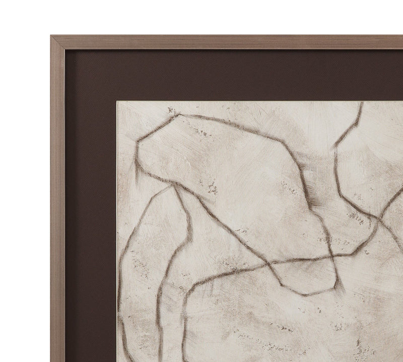 Conversations In The Past Framed Print - Gray / Off White