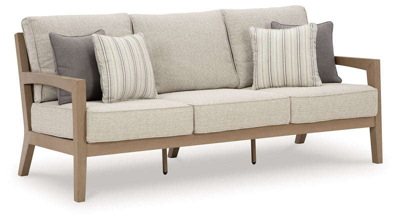 Hallow Creek - Sofa With Cushion - Driftwood