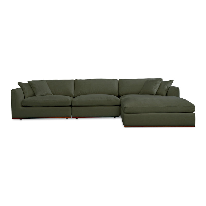 Rue - Lounge Modular Sectional - Deep Green