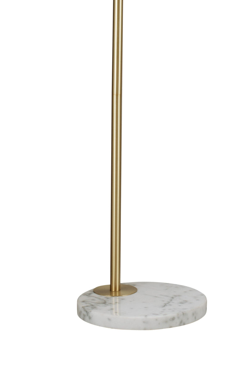 Caldwell - Floor Lamp - White / Brass