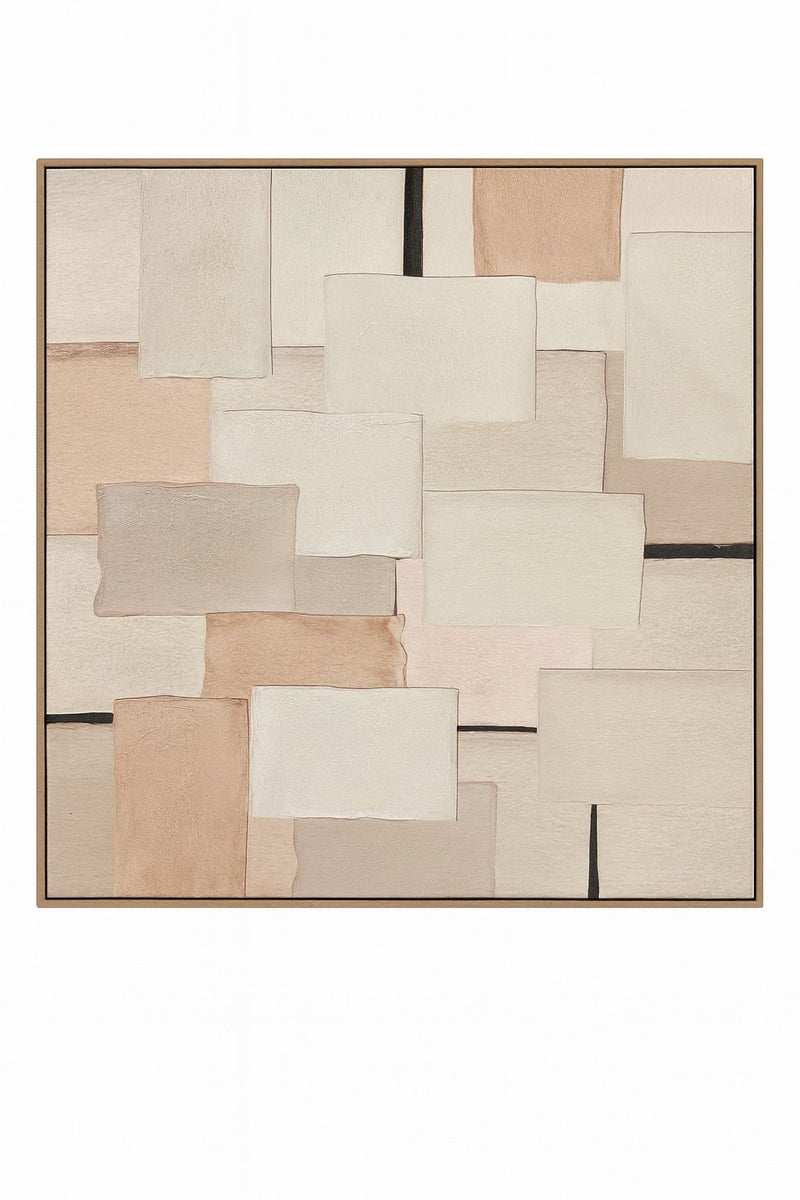 Framed Canvas Blush Terrain - Natural