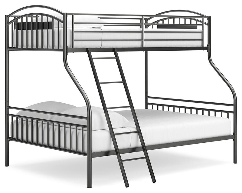 Lanceburg - Twin/Full Bunk Bed With Ladder - Gray