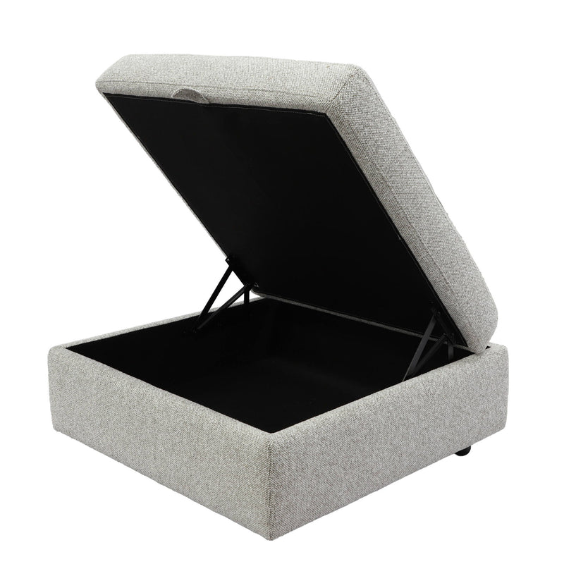 Julianna - Storage Ottoman - Crisp Taupe