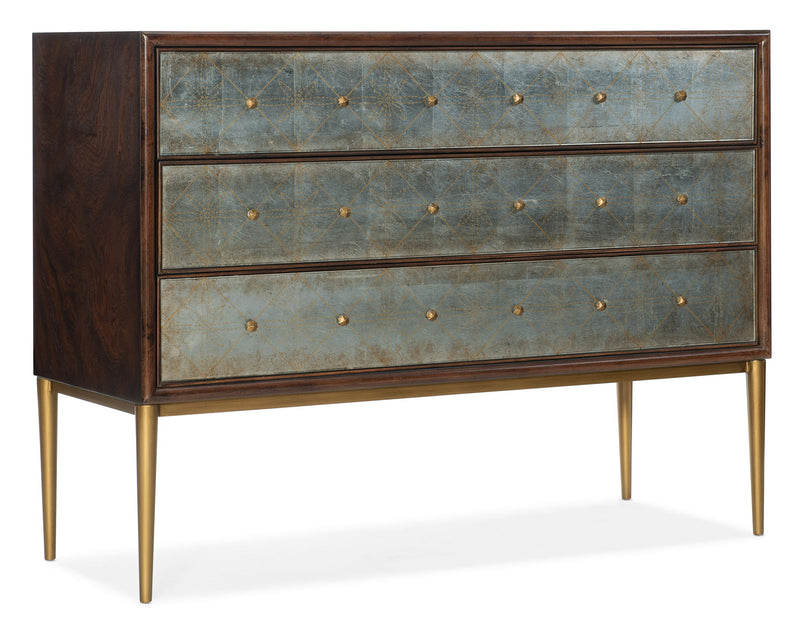 Melange - Estrella 3-Drawer Chest - Dark Brown