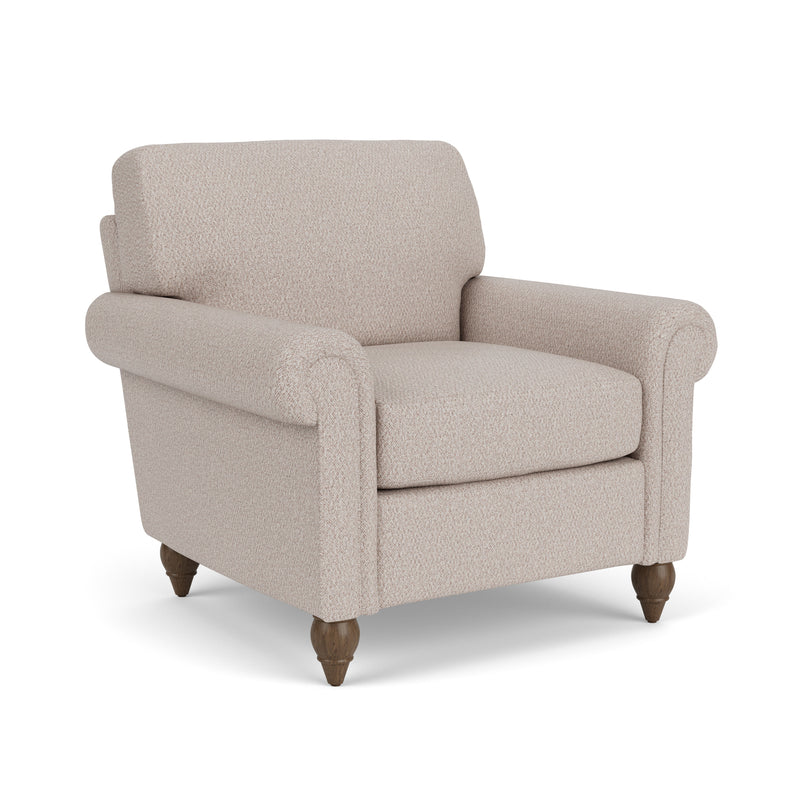Moxy - Fabric Chair With Rolled Arms
