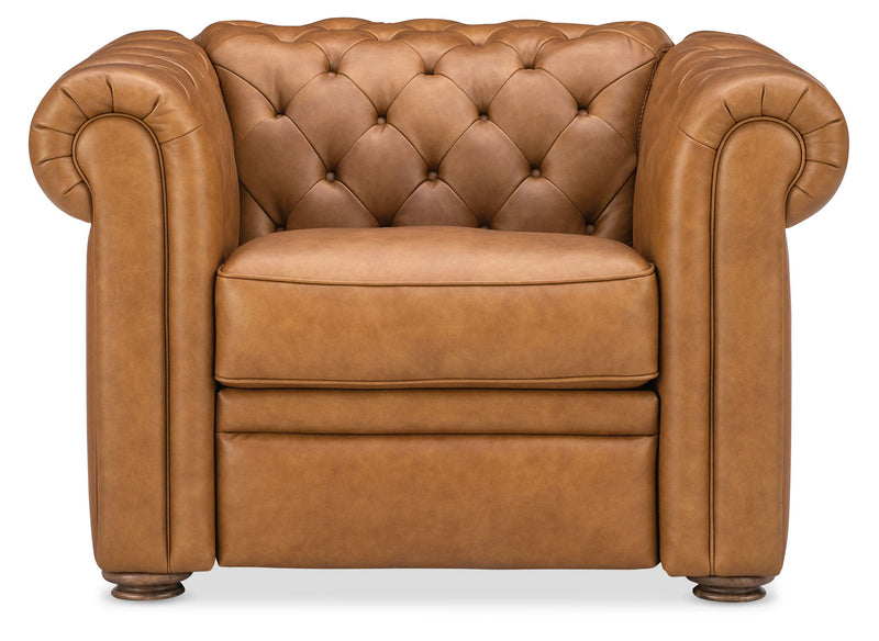 MS - Glover Power Recliner With Power Headrest - Brown