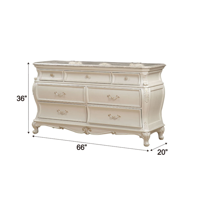 Chantelle - Dresser - Pearl White Finish