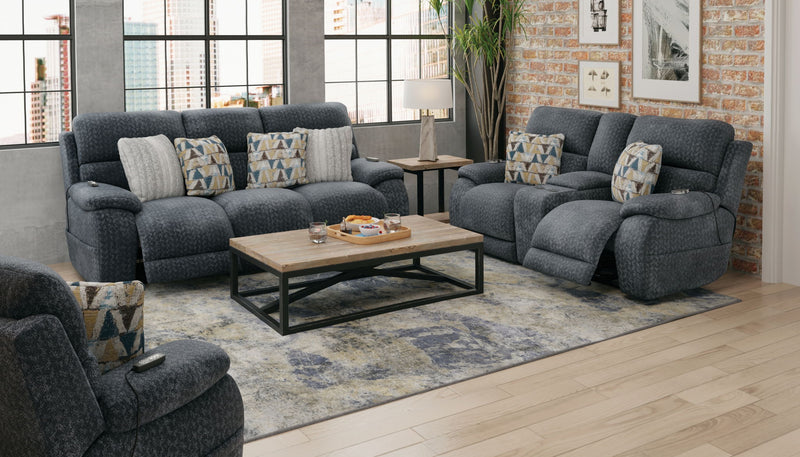Joya - Power Headrest Power Lay Flat Reclining Console Loveseat With CR3 Heat/Massage/Lumbar/ZG