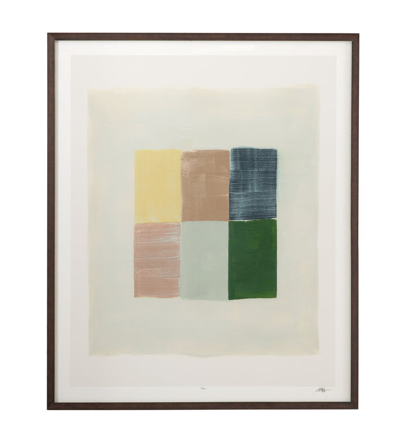 Sunny Patchwork II Framed Print - Gray