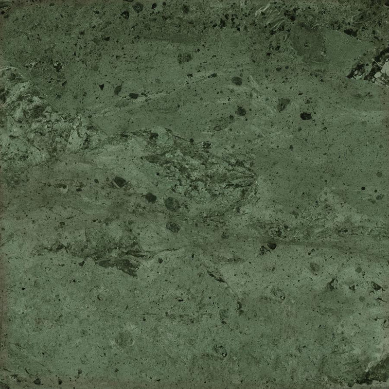 Edite - Round Marble Top Accent Side Table - Merlot