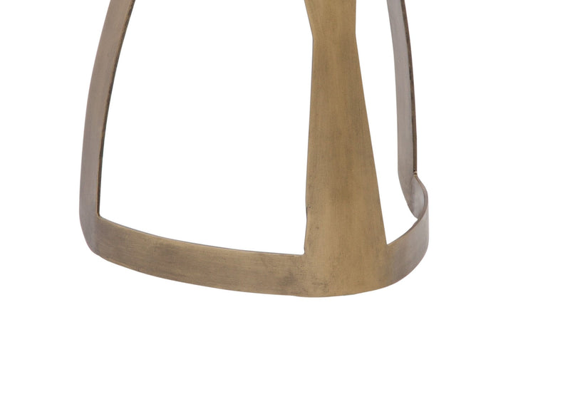 Vaughan - Accent Table - Antique Brass / Black Slate