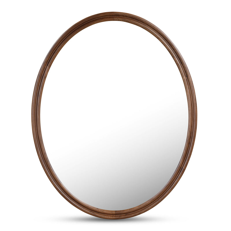 Alcott - Accent Oval Mirror - Dark Brown