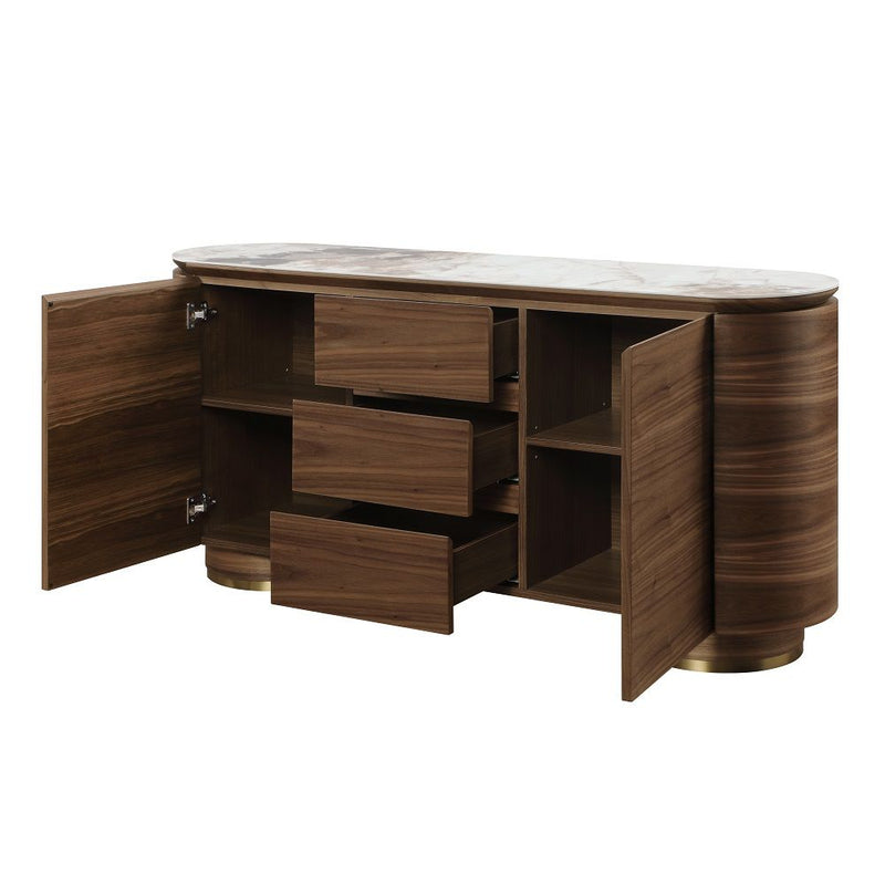Willene - Server With Ceramic Top - Ceramic Top & Walnut