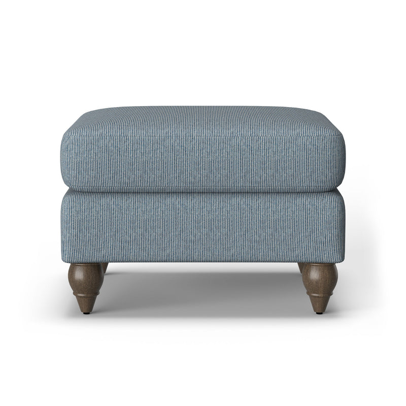 Moxy - Fabric Ottoman, Round Turned Legs