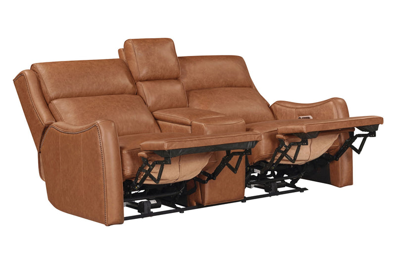 Channing - Power Zero Gravity Tilt Console Loveseat P3 - Renaissance Cinnamon