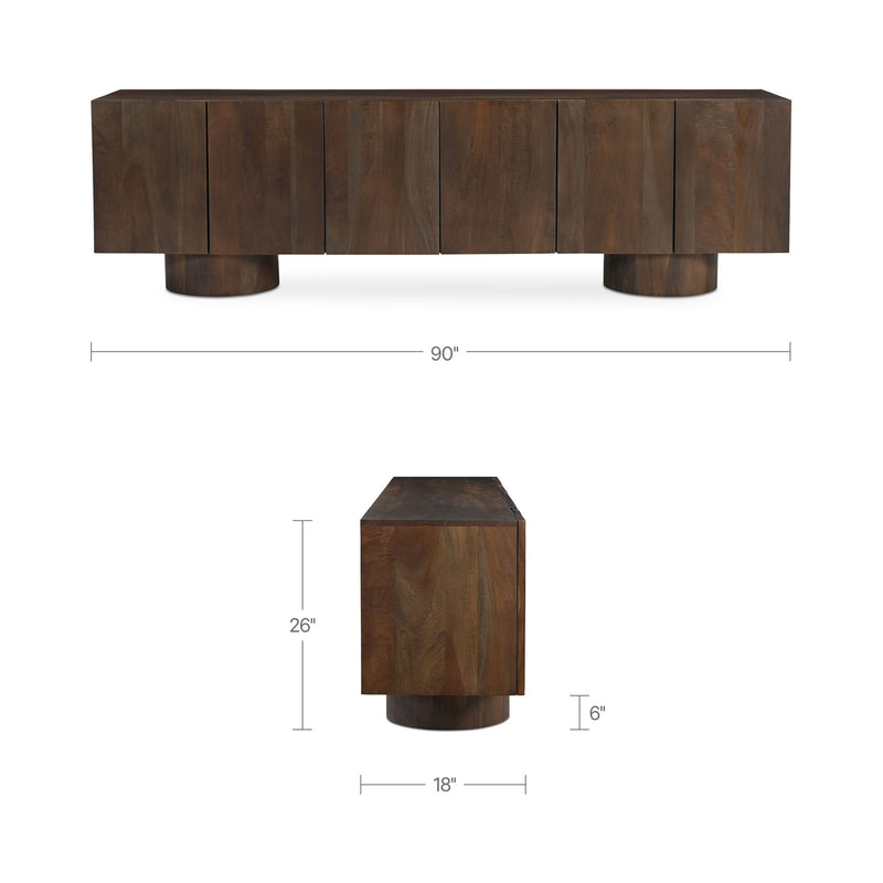 Hadley - Media Unit - Warm Brown