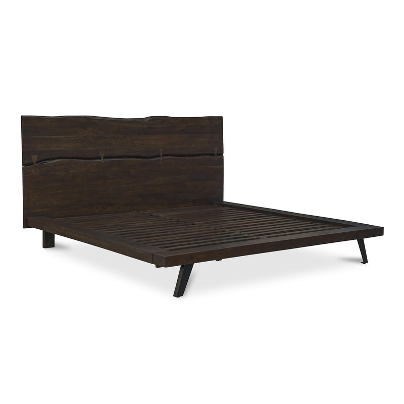 Madagascar - King Platform Bed - Dark Brown
