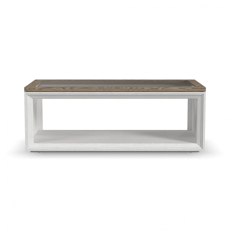 Melody - Rectangular Coffee Table With Casters - White
