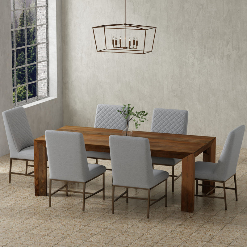 Crossings - Rectangular Dining Table With 6 Upholstered Chairs