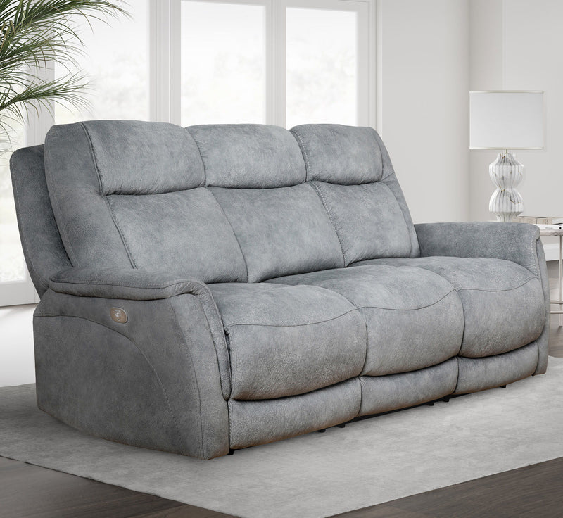 Linus - Zero Gravity Power Reclining Sofa - Hudson Gray