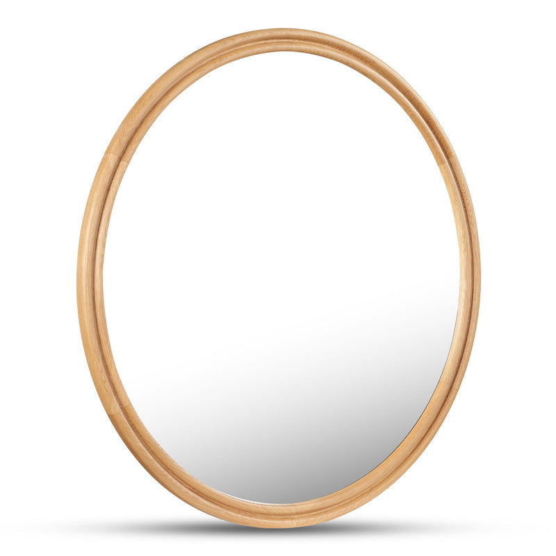 Alcott - Round Accent Mirror Large - Light Brown