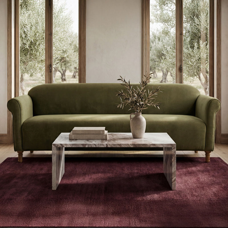 Harmony - Sofa Faux Mohair - Dark Green