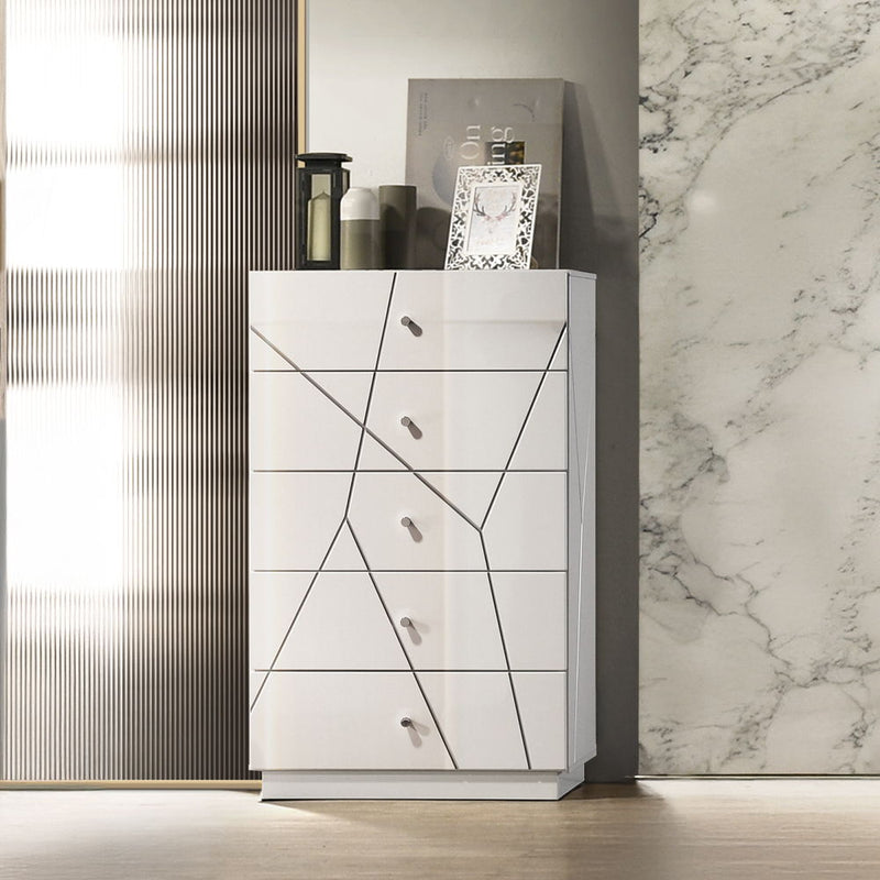 Esther - Chest - White / Silver