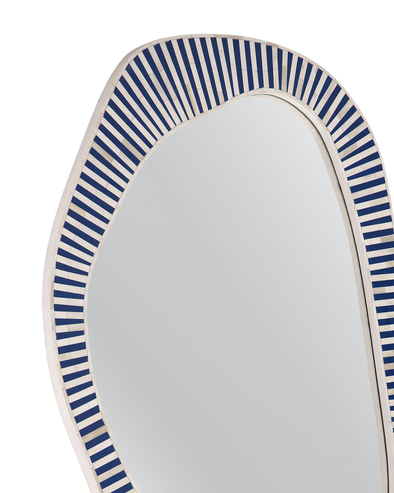 Rhodes - Wall Mirror - Blue / White
