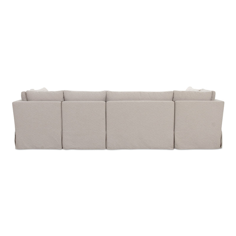 Fable - 6 Piece Slipcover Dining Banquette U-Shape - Beige