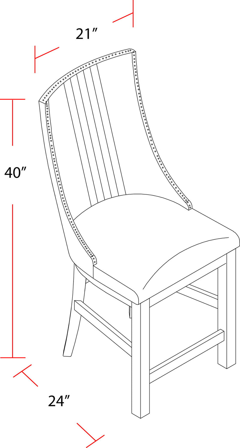 Lodge Dining - Faux Leather Swivel Counter Sling Chair (Set of 2) - Siltstone
