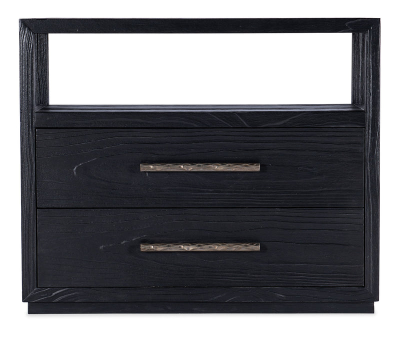 Linville Falls - Shou Sugi Ban 2-Drawer Nightstand - Black