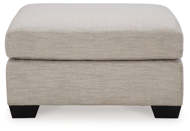 Mahoney - Oversized Accent Ottoman - Pebble