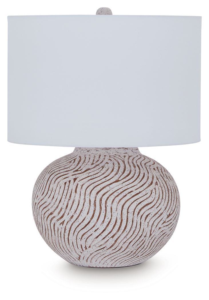 Vien - Terracotta Table Lamp - Distressed White