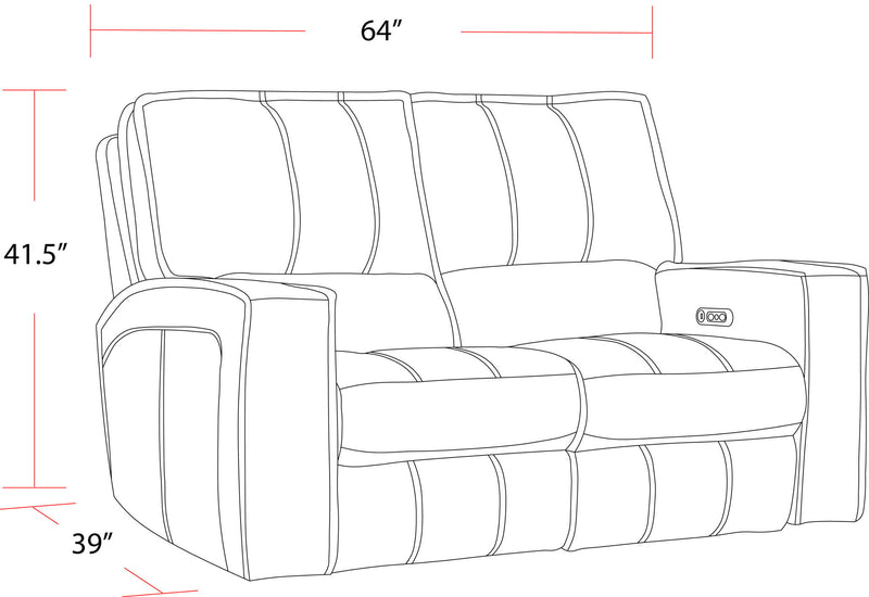 Rockford - Power Loveseat