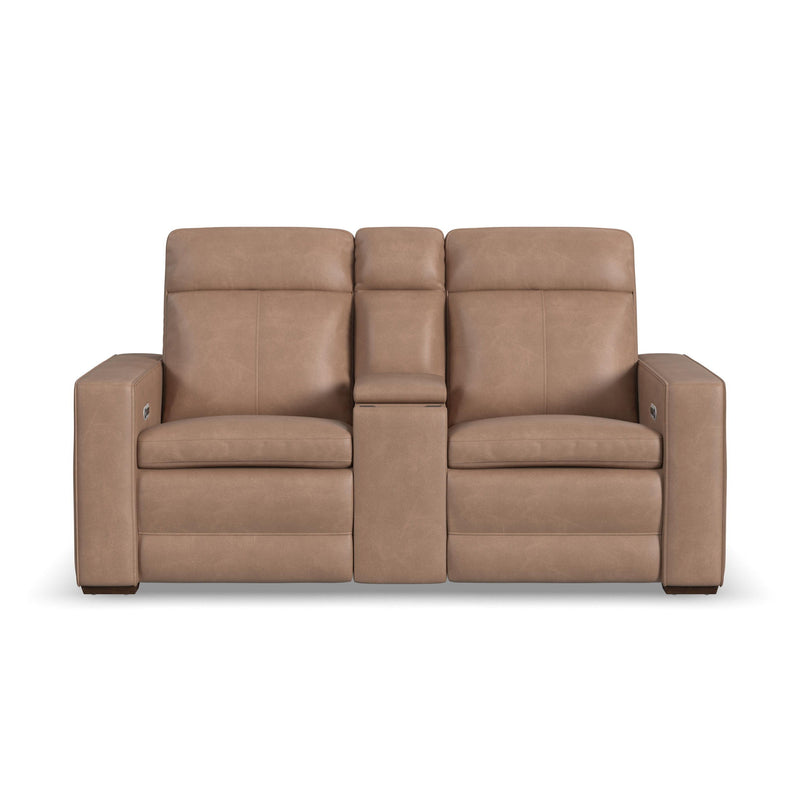Dutch - Power Reclining Loveseat With Console, Power Headrest & Lumbar