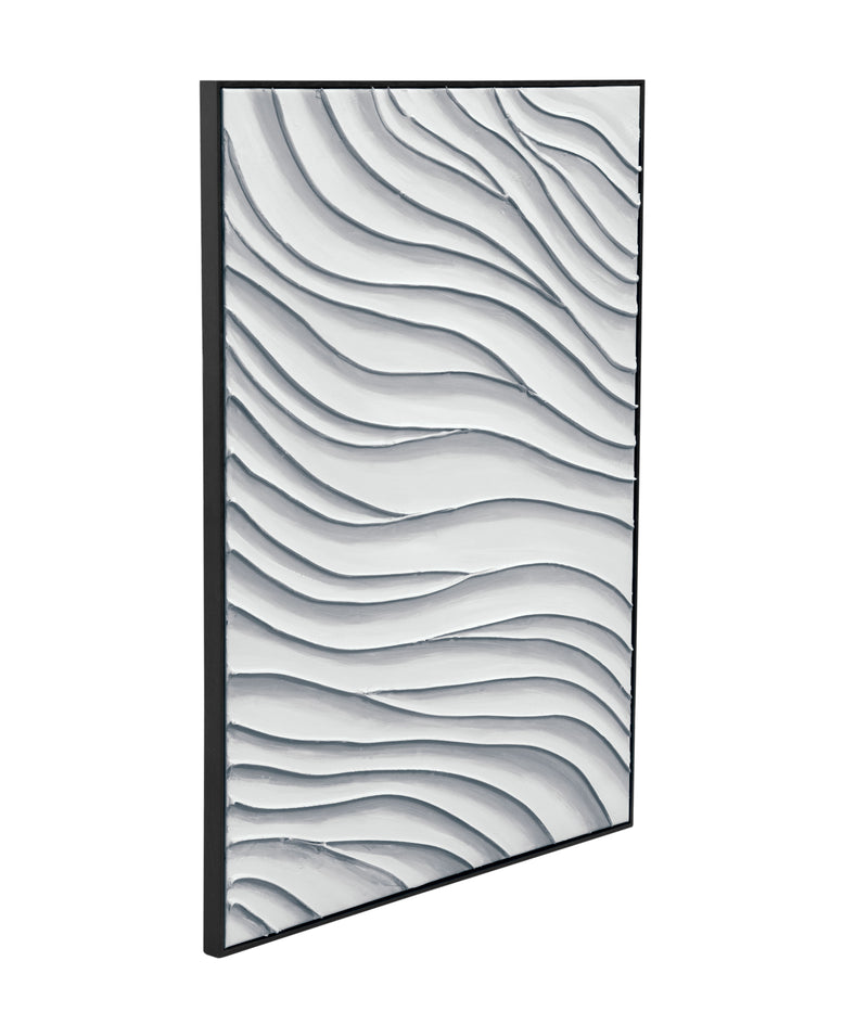 Ripples Canvas Art - White