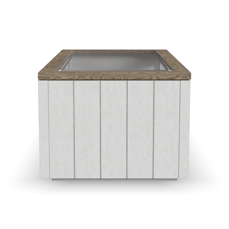 Melody - Rectangular Coffee Table With Casters - White